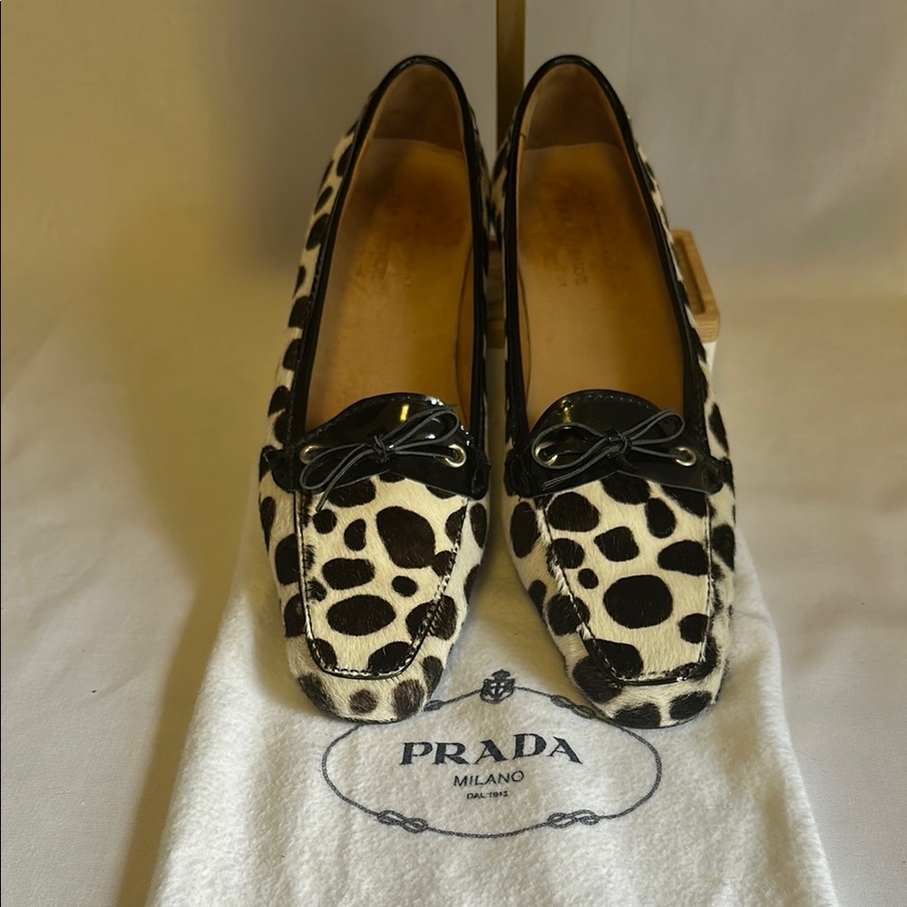 Prada Car Shoe Pony Loafers
